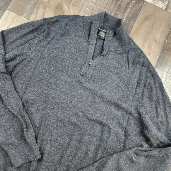 Mens Banana Republic size XL Merino Wool Mock Neck 1/4 Zip Sweater - Picture 1 of 8